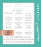 All bar one breakfast menu